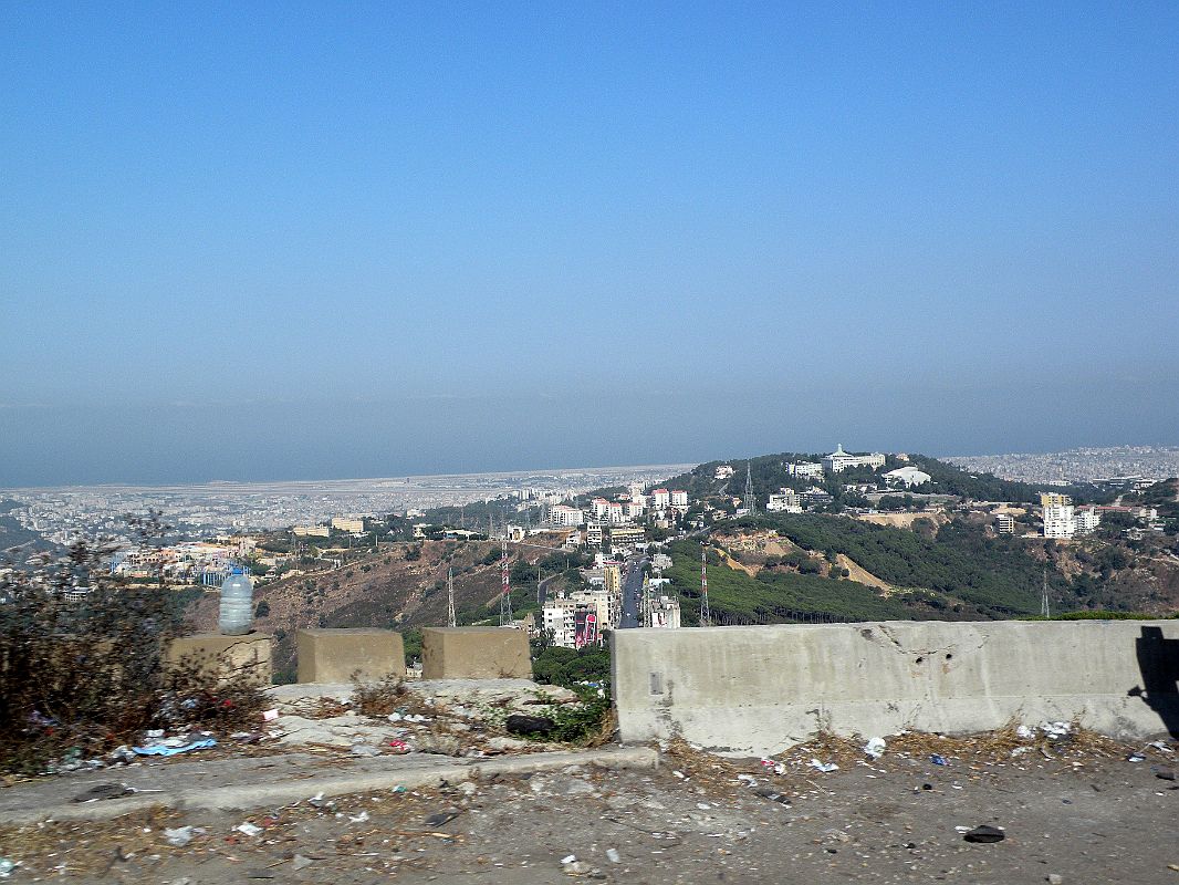 Bekaa Valley 01 Beirut Stretches Out From The Airport On The Left From the Hill On The Way To Bekaa Valley 